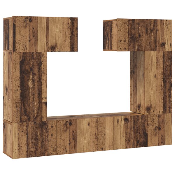vidaXL Ensemble meuble TV 6 Pièces Bois ancien 80 x 30 x 30 cm