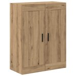 vidaXL Haut Armoire 2 Pièces Chêne artisanal Bois Aggloméré et Verre