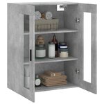 vidaXL Armoire murale gris béton 69 5x34x90 cm