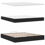 VidaXL Cadre de lit ottoman avec matelas noir 160x200 cm tissu
