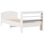 vidaXL Cadre de lit sans matelas blanc 75x190 cm bois de pin massif