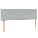 vidaXL Sommier à lattes de lit et matelas gris clair 160x220cm velours