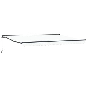 vidaXL Auvent rétractable électrique Blanc et anthracite 4 × 3 5 m