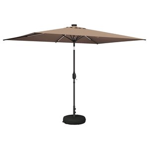 vidaXL Parasol de jardin avec lumières LED et base 200 x 300 cm
