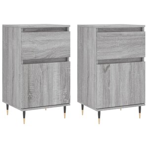 vidaXL Buffets 2 Pièces sonoma gris 40x35x70 cm bois d'ingénierie