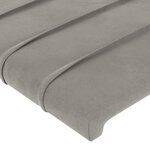 vidaXL Tête de lit à LED Gris clair 144x5x118/128 cm Velours