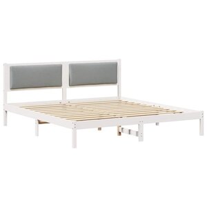 vidaXL Cadre de lit Gris clair 180 x 200 cm Pin massif