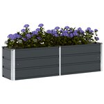 vidaXL Jardinière Anthracite 160 x 40 x 45 cm Acier