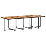 vidaXL Ensemble à manger de jardin 15 Pièces coussins noir résine tressée