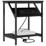 vidaXL Cabinet de chevet 2 Pièces Chêne noir 38 x 30 x 48 cm