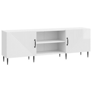 vidaXL Meuble TV 150 x 31 x 50 cm Blanc brillant Bois d'ingénierie