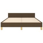 vidaXL Cadre de lit sans matelas marron foncé 140x200 cm tissu