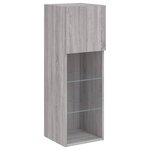 vidaXL Meuble TV avec lumières LED sonoma gris 30 5x30x90 cm