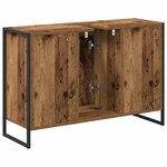 vidaXL Cabinet de salle de bain avec porte Bois Ancien 90 x 30 x 60 cm