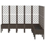 vidaXL Jardinière avec treillis marron 200x160x142 cm PP