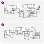 vidaXL Ensemble de canapés d'extérieur 8 pc Naturel et gris clair