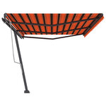 vidaXL Auvent manuel rétractable sur pied 600x350 cm Orange/marron