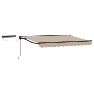 vidaXL Auvent rétractable électrique Beige et Anthracite 3 5 x 2 m