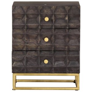 vidaXL Table de chevet Noir 40x30x50 cm Bois de manguier massif