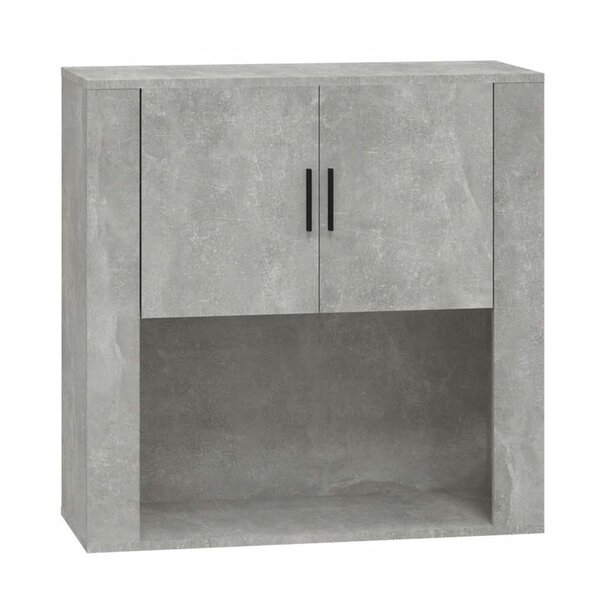 vidaXL Armoire murale Gris béton 80x33x80 cm Bois d'ingénierie
