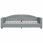 vidaXL Lit de jour avec lit gigogne gris clair 90x200 cm tissu