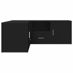 vidaXL Armoire d'angle noir 200x40x45 cm bois d’ingénierie