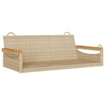 vidaXL Balancelle beige 109x62x40 cm résine tressée