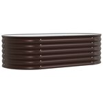 Jardinère Élevée vidaXL Marron 160x80x44 cm Acier Galvanisé