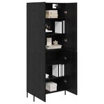 vidaXL Haut Armoire Chêne noir 69 5 x 34 x 180 cm Bois d'ingénierie