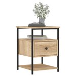 vidaXL Tables de chevet 2 Pièces chêne sonoma 40x42x56 cm bois ingénierie
