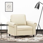 vidaXL Fauteuil Crème 60 cm Similicuir
