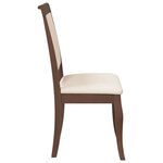 vidaXL Chaises à manger coussins 2 Pièces marron bois massif caoutchouc