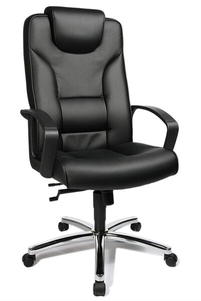 Fauteuil de direction 'Comfort Point 50' Chrome/noir TOPSTAR