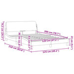 vidaXL Cadre de lit Dover crème 120x200 cm tissu