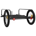 vidaXL Remorque de vélo noir 135x70x37 cm fer