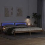 vidaXL Cadre de lit Marron 180 x 200 cm Bois massif en pin