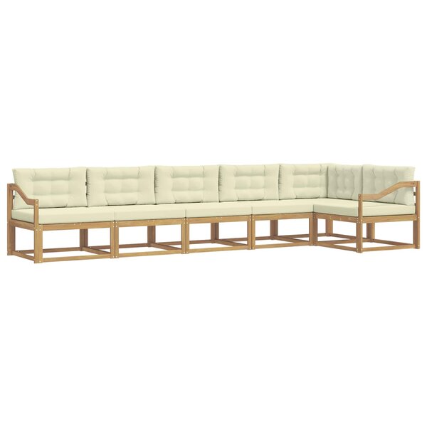 vidaXL Ensemble de canapés d'extérieur 4 pc Blanc et crème Polyester