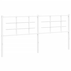 vidaXL Tête de lit métal blanc 180 cm