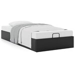 vidaXL Cadre de lit ottoman sans matelas noir 90x200 cm similicuir