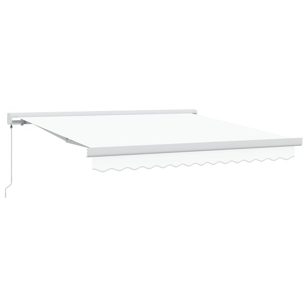 vidaXL Auvent Rétractable Manuel Blanc 350x250 cm