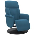 vidaXL Fauteuil inclinable avec repose-pied bleu velours