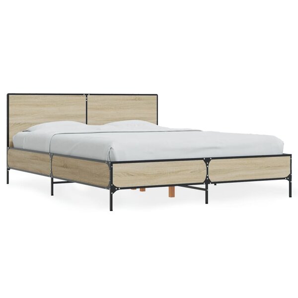 vidaXL Cadre de lit sans matelas chêne sonoma 140x200 cm