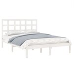 vidaXL Cadre de lit sans matelas blanc 120x190 cm bois massif