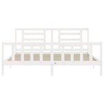 vidaXL Cadre de lit sans matelas blanc 200x200 cm bois massif de pin