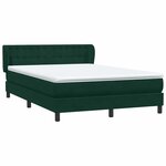 vidaXL Sommier à lattes de lit et matelas vert foncé 160x220cm velours