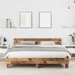 vidaXL Cadre de lit Bois ancien 203 x 185 x 70 cm Bois d'ingénierie
