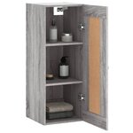 vidaXL Armoire murale sonoma gris 34 5x34x90 cm bois d'ingénierie