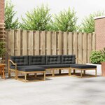 vidaXL Ensemble de canapés d'extérieur 6 pc Blanc et anthracite