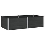 vidaXL Jardinière surélevée Noir 200 x 100 x 54 cm WPC et Aluminium