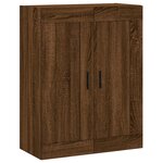 vidaXL Armoires murales 2 Pièces chêne marron bois d'ingénierie